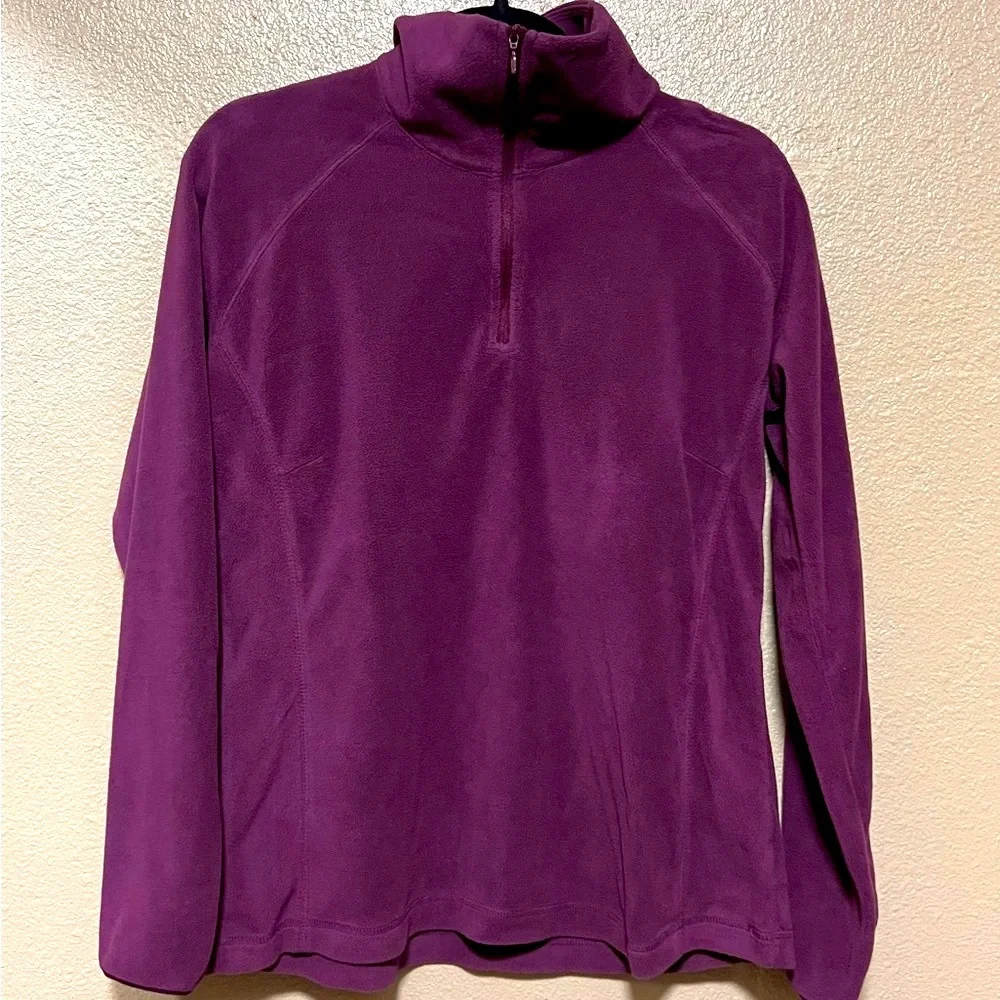 Women’s Columbia Fleece 1/4 Zip Fitted Style Jacket Cozy Warm Hiking Outdoor
